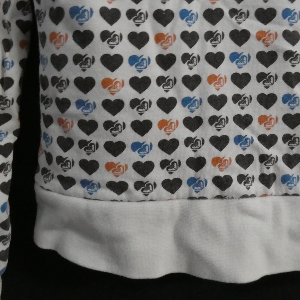 Y2K - Vintage - Roxy | medium | Heart & Logo Patterned  Zip-Up Hoodie - Picture 14 of 16